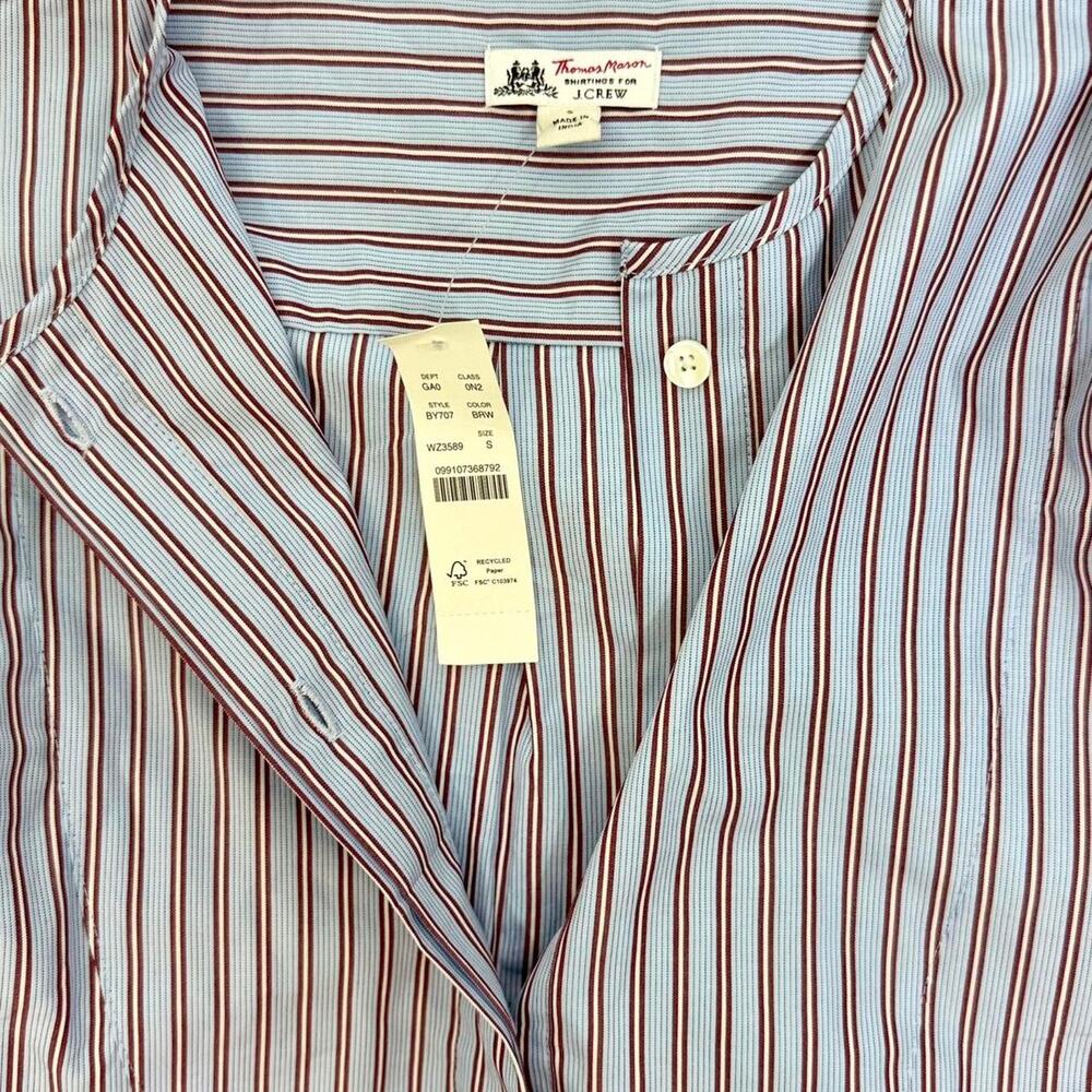 Thomas mason for J crew woven women's  striped woven shirt S